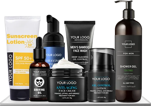 Private label men's skincare products