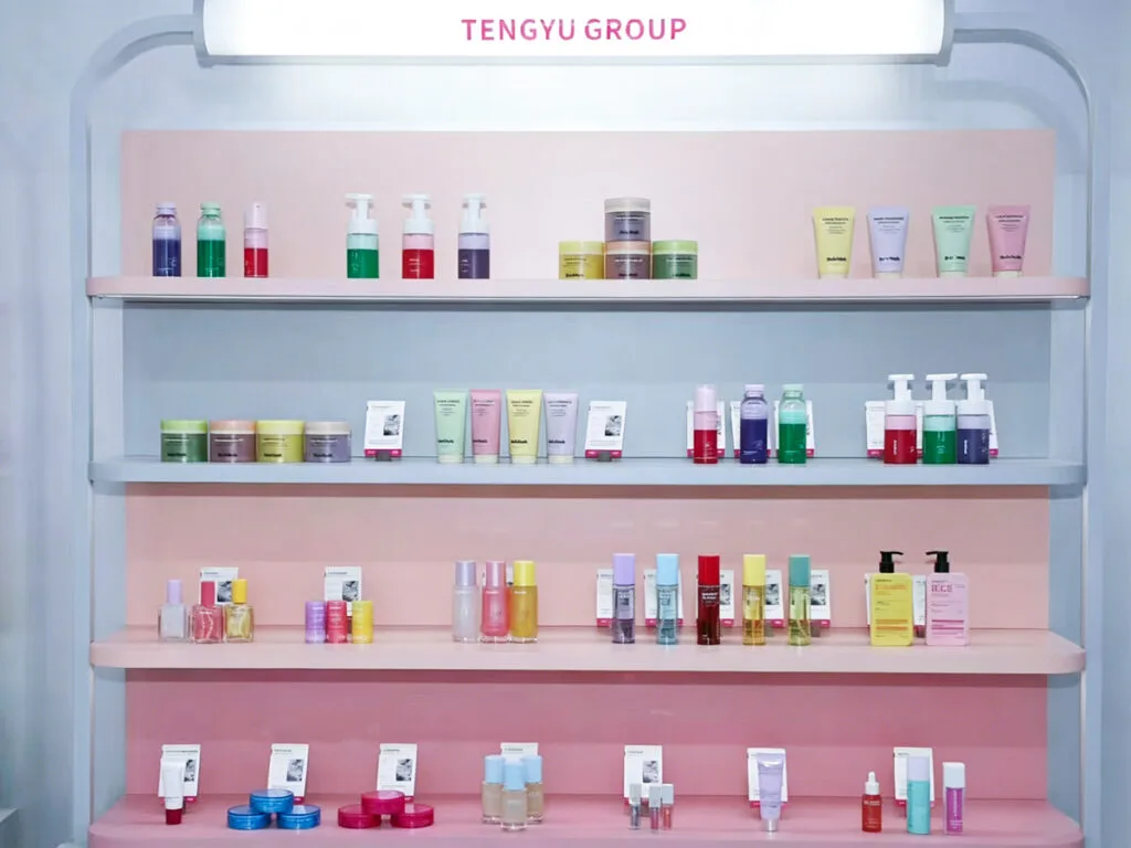 Tengyu Group beauty product display at 2026 CBE