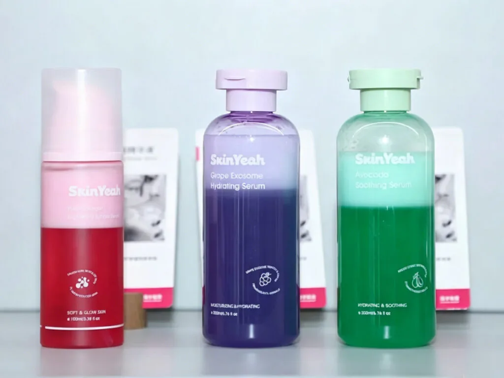 Peptide-based scalp care products displayed at 2026 CBE