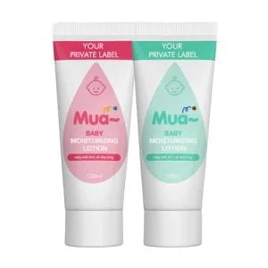 Private label baby moisturizing lotion tubes