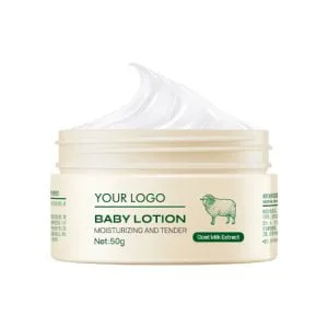 Private label baby lotion jar
