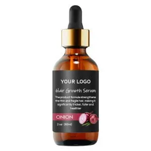 Onion hair growth serum bottle