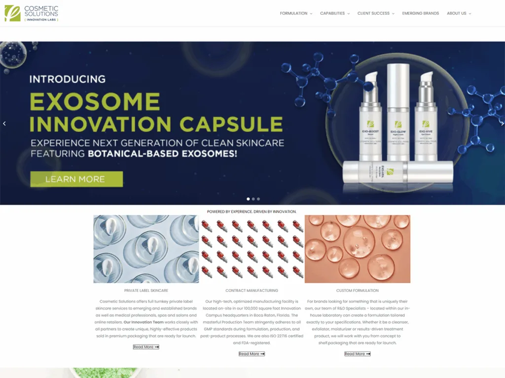 Cosmetic Solutions Innovation Labs hair growth serum manufacturing