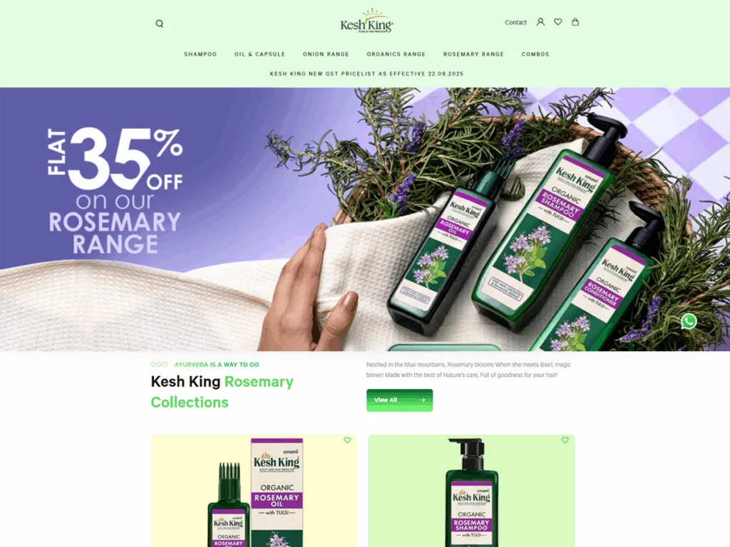 Kesh King hair oil products