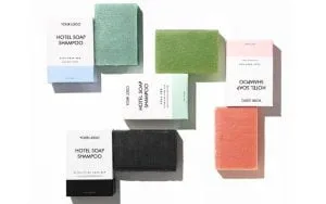 Hotel soap and shampoo