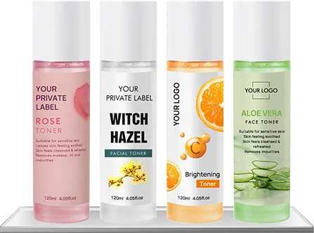 Private label facial toner products