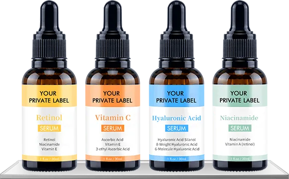 Private label face serum products
