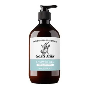 Goat milk shower gel bottle