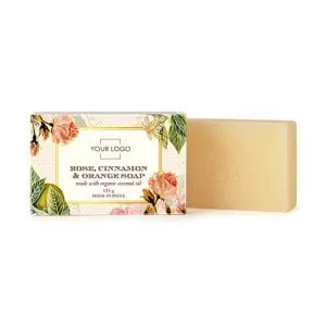 Rose, cinnamon and orange soap bar