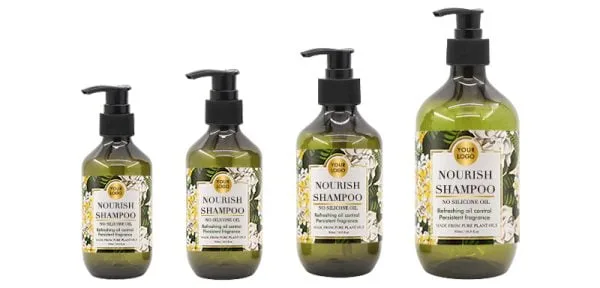Private label shampoo bottles