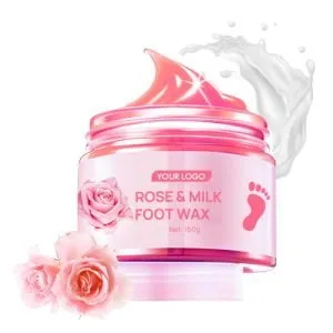 Rose and milk foot wax mask