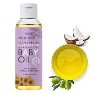 Sunflower oil and lavender oil baby oil