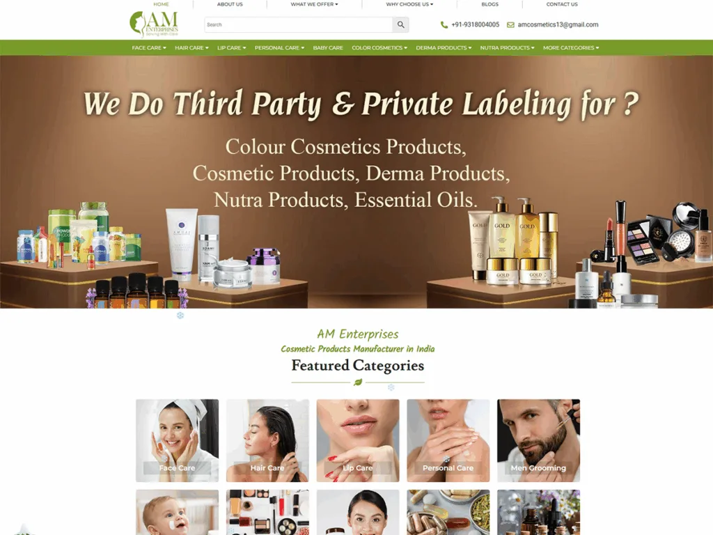 A.M. Enterprises personal care products