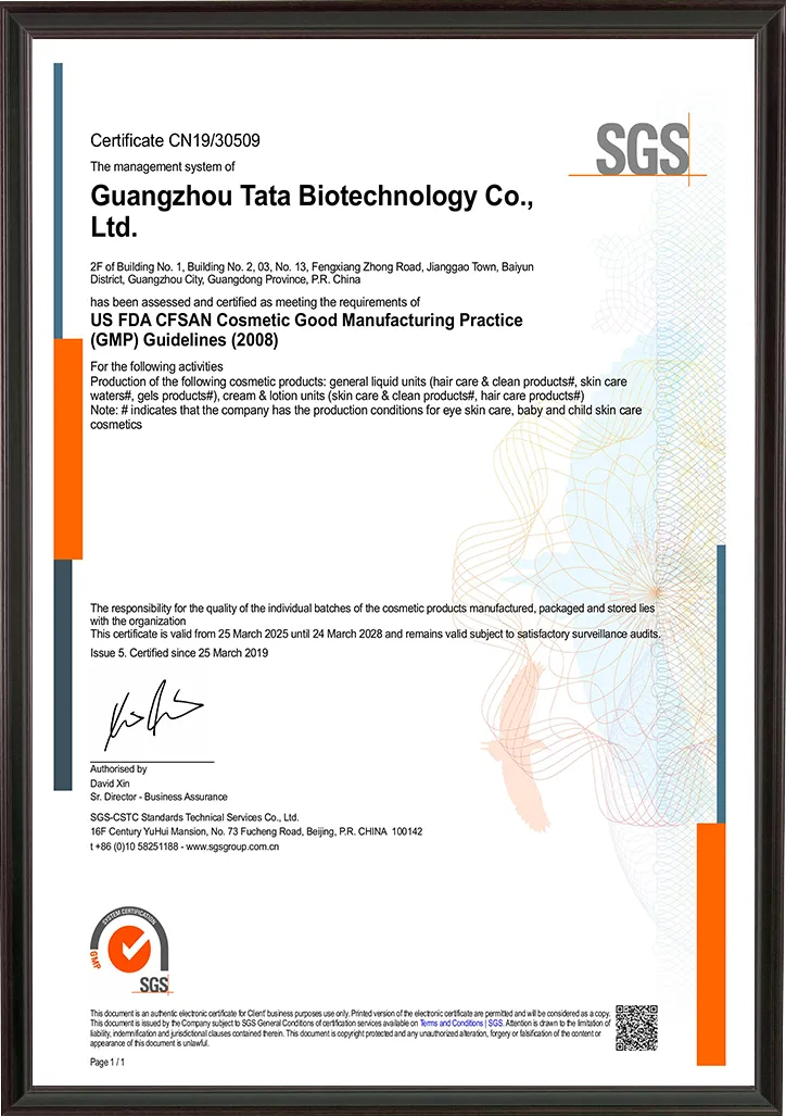TT GMP certificate